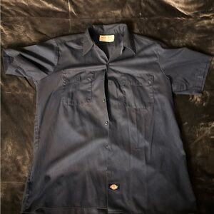 Dickies Dark Blue Casual Button Down Shirt